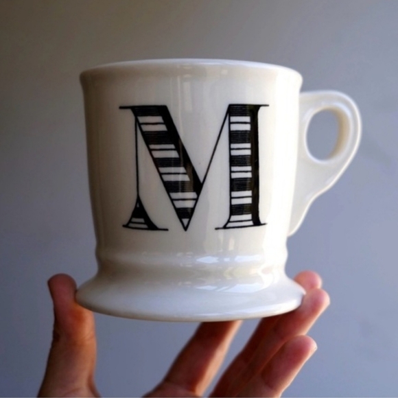 Anthropologie Monogram Initial Letter M Coffee Tea Mug - Picture 3 of 9